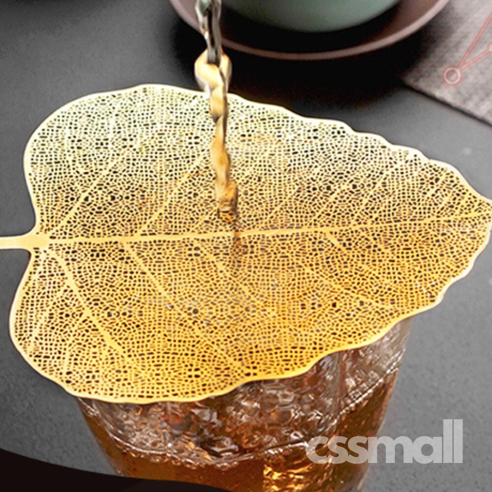 차거름망 미니 채반 나뭇잎 디자인 실버 골드 미세 차거름망 티 걸름망 잎 도구 : cssmall