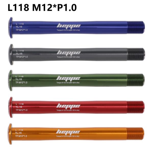 HEPPE-MTB 로드 바이크 스루 액슬 118/168mm, 전방/후방 허브 꼬치 12x10 0/110 2/148 자전거 멀티 컬러 스레드 P1.0 : 도원사랑