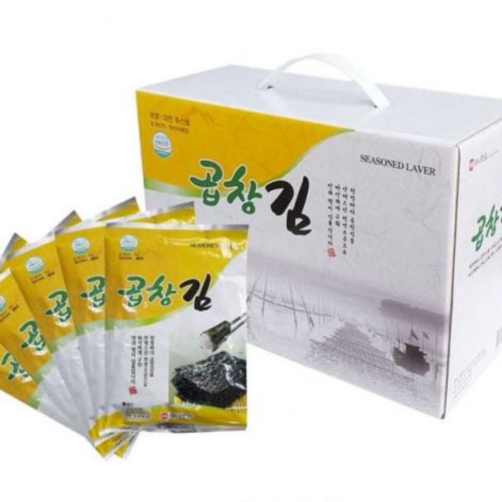 하나맛김 잘라먹는 곱창김 조미 전장김 향이 좋은 최상김 선물세트 1호 25g 8봉 : 더블유와이제이