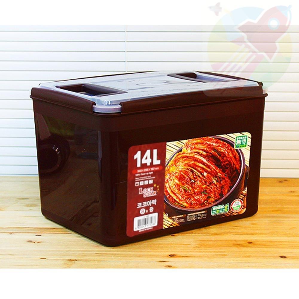 DDH 밀페통 8호중 14L 손잡이용기 냉장고용기 김치용기 : 망리단길