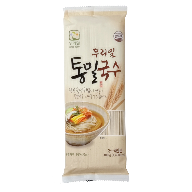 우리밀 통밀국수 400g 비빔국수 잔치국수 통밀면 : 구복상회