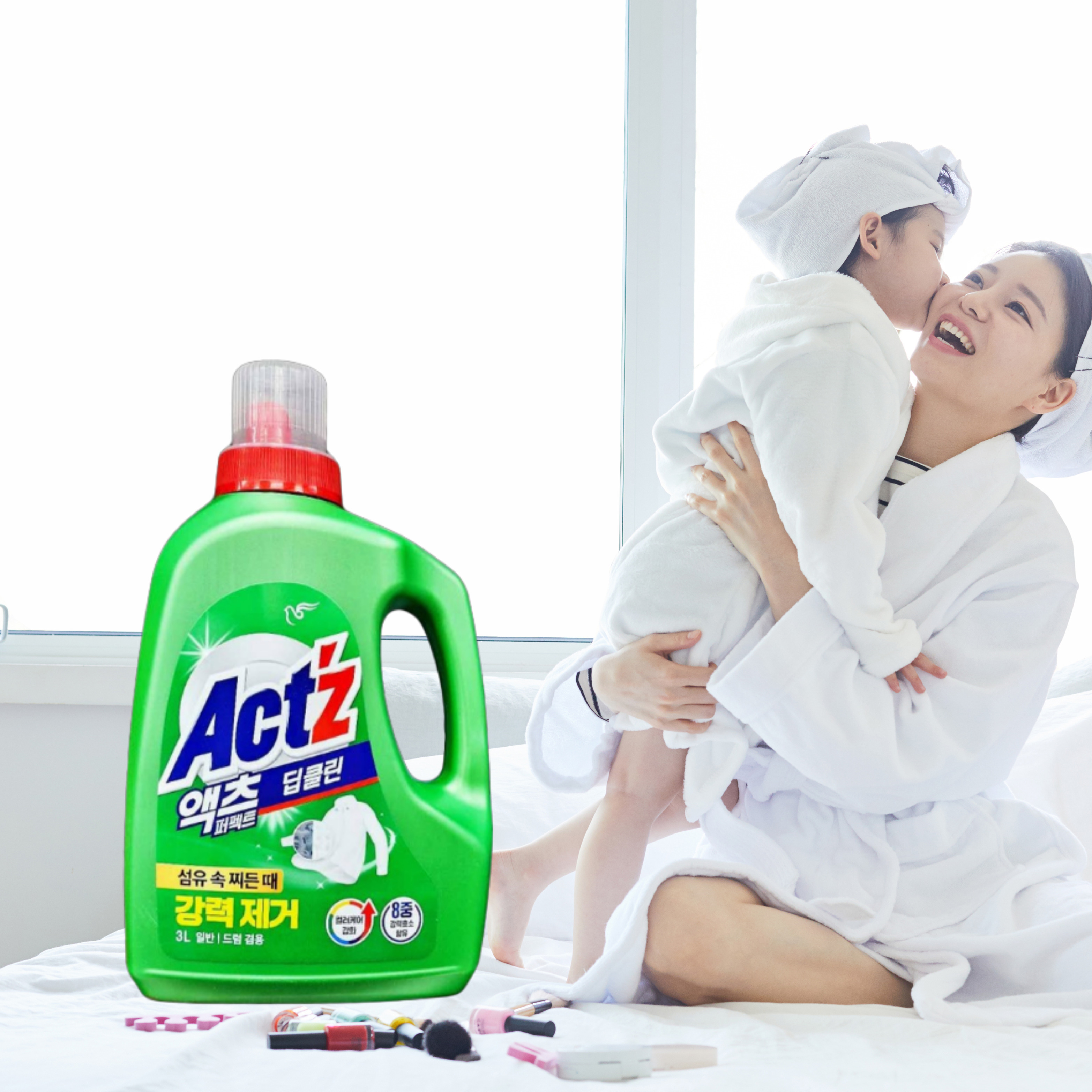 1+1 액츠 퍼팩트 딥클린 3L 일반 드럼 겸용 세탁세제 : 살림명가