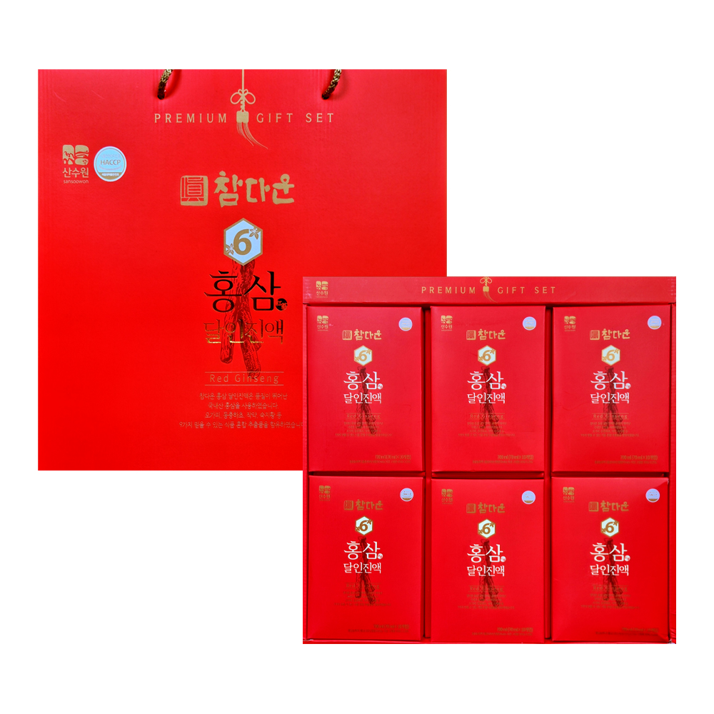 산수원 참다운 6년근홍삼 70ml x 30포 선물세트 : 주식회사 성도물류