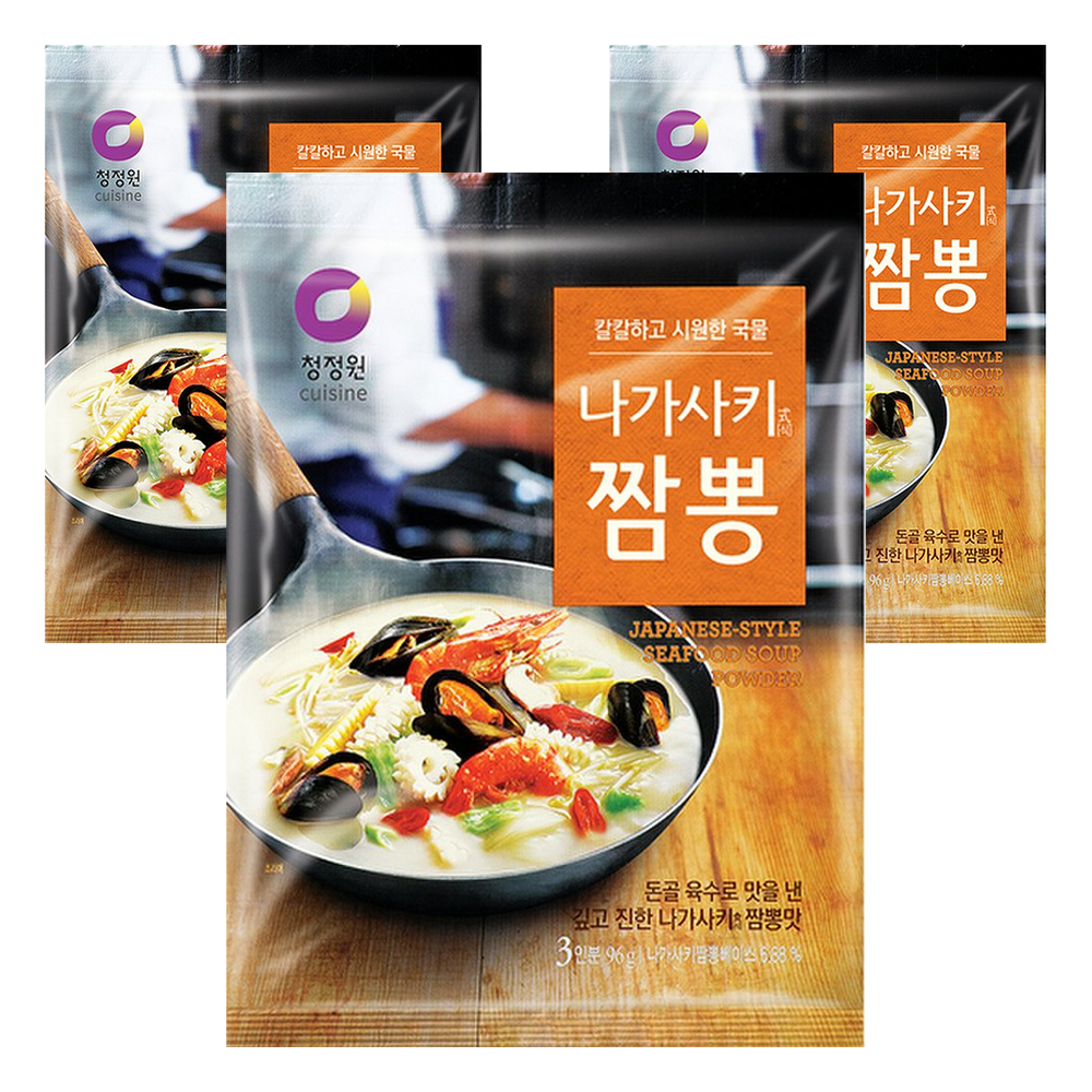 청정원 나가사키 짬뽕 분말, 96g, 3개 : 슈팅배송