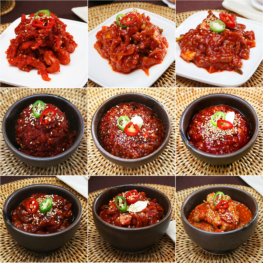 젓갈 1kg 모음 속초천하젓갈 명태회무침 갈치속젓 낙지 가리비 창난 : 천하젓갈
