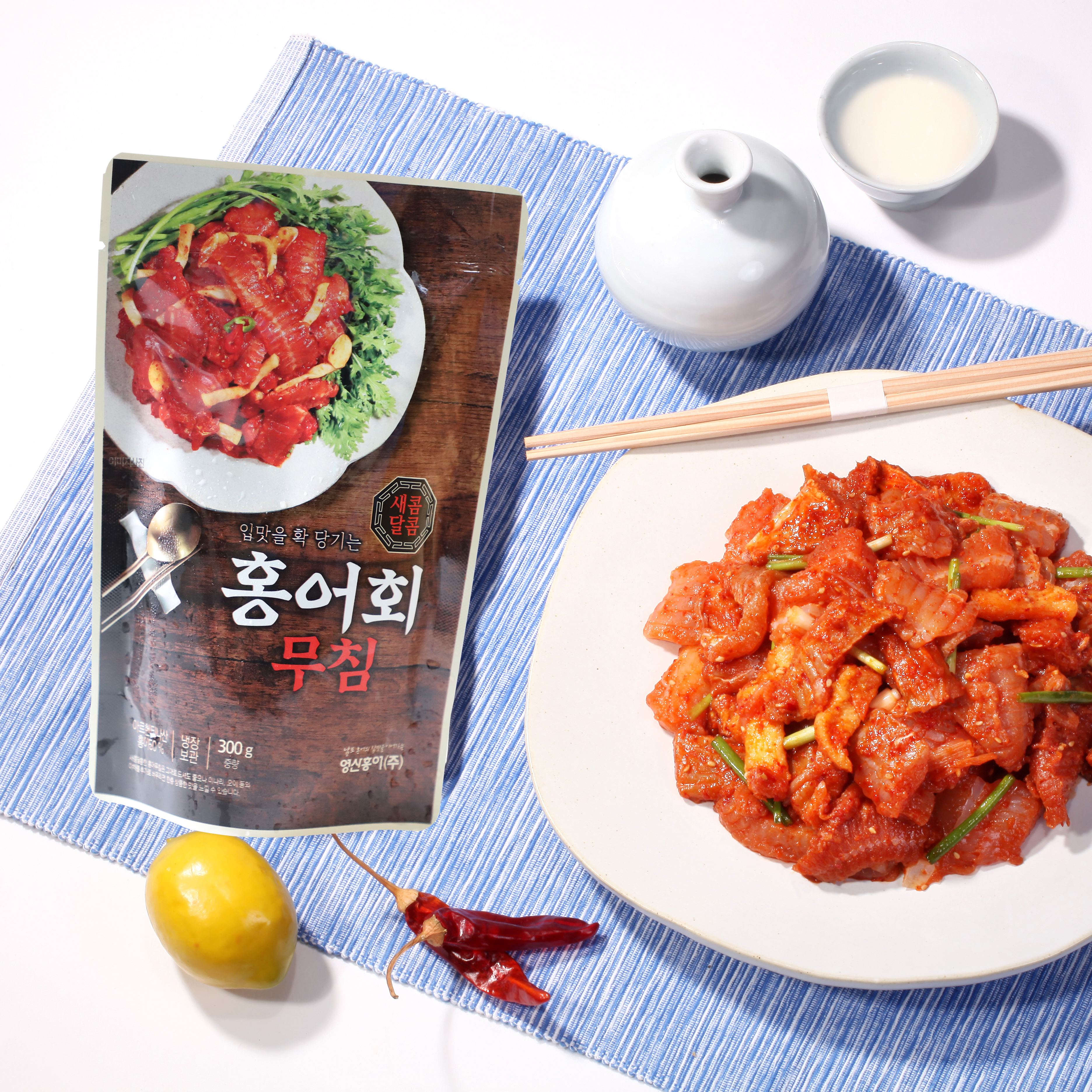 HACCP 영산홍어 무침 300g x 3팩 : 영산홍어 홍선가 공식몰