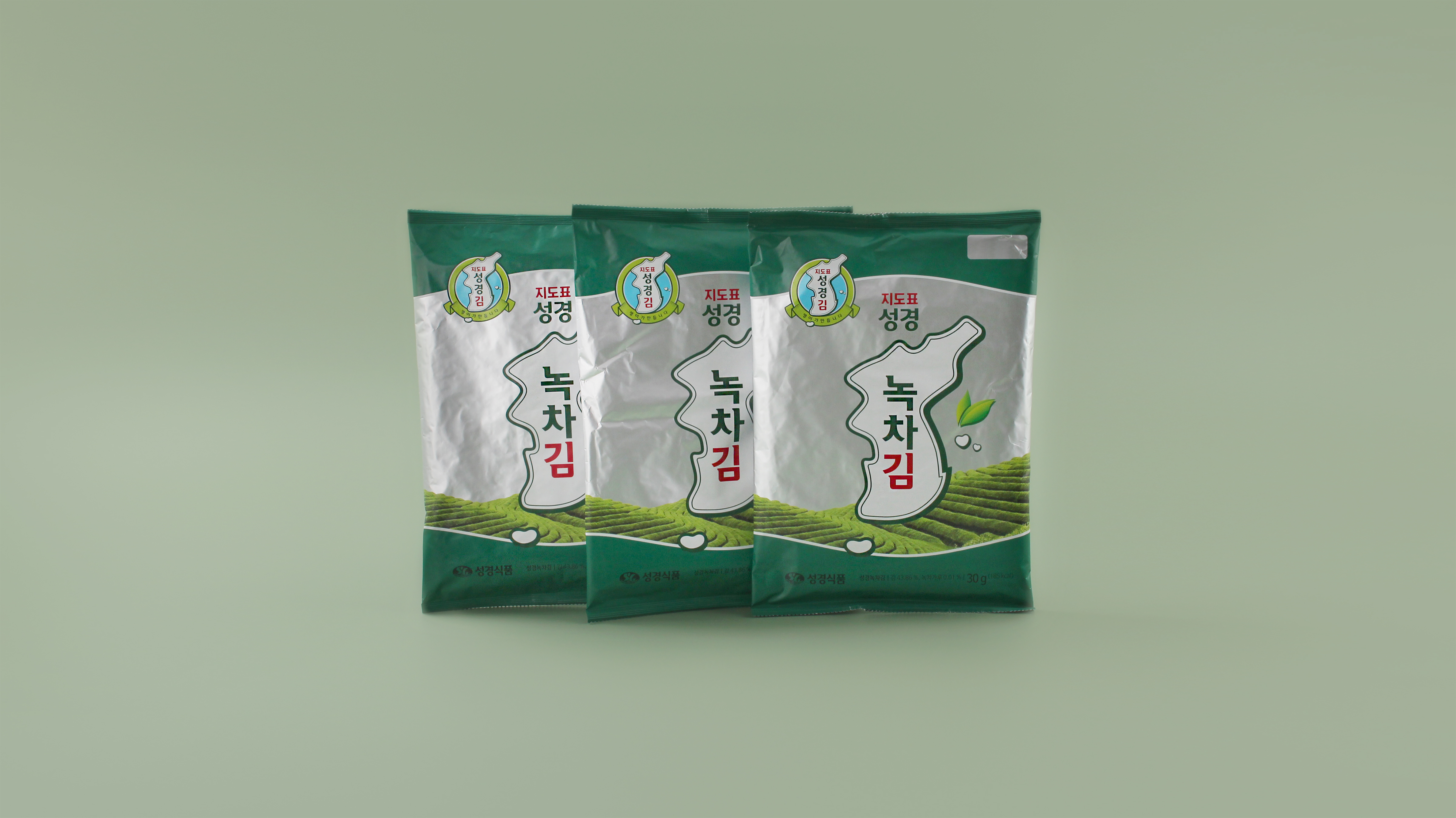 [성경김본사] 지도표 잘라먹는 녹차 전장김 30g, 20개 : 주식회사 성경식품