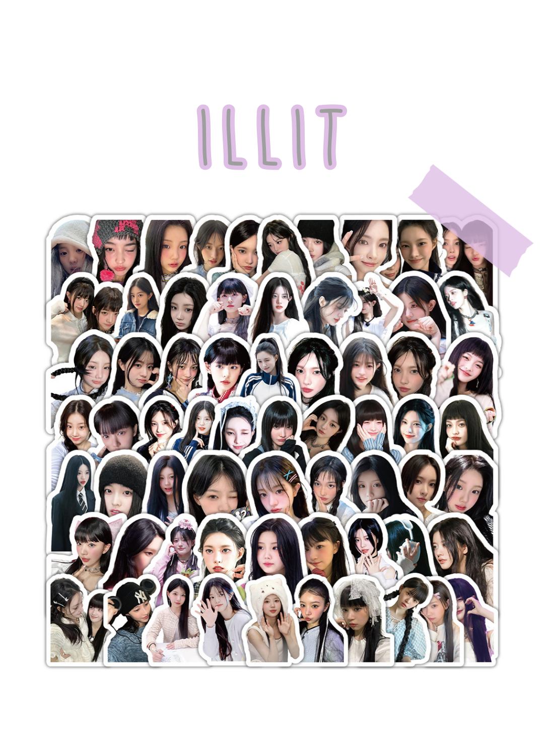 [슈어마켓] 아일릿 ILLIT 신상 앨범 굿즈 도무송 스티커 (원희/모카/민주/윤아/이로하) : SureMarket