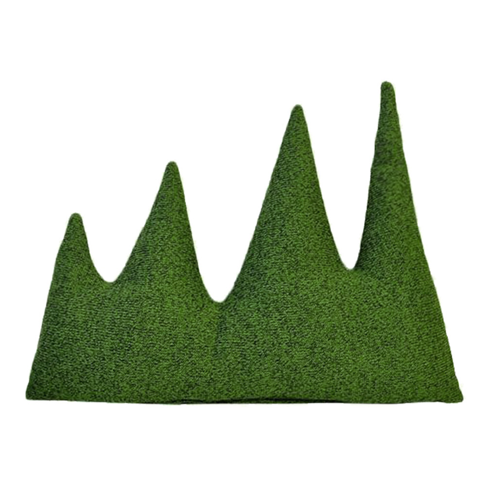 쇼파쿠션 잔디 산모양 생일 등쿠션 집들이 선물 검푸른 빛깔 1호 바닥38x35cm : 믓찌네6