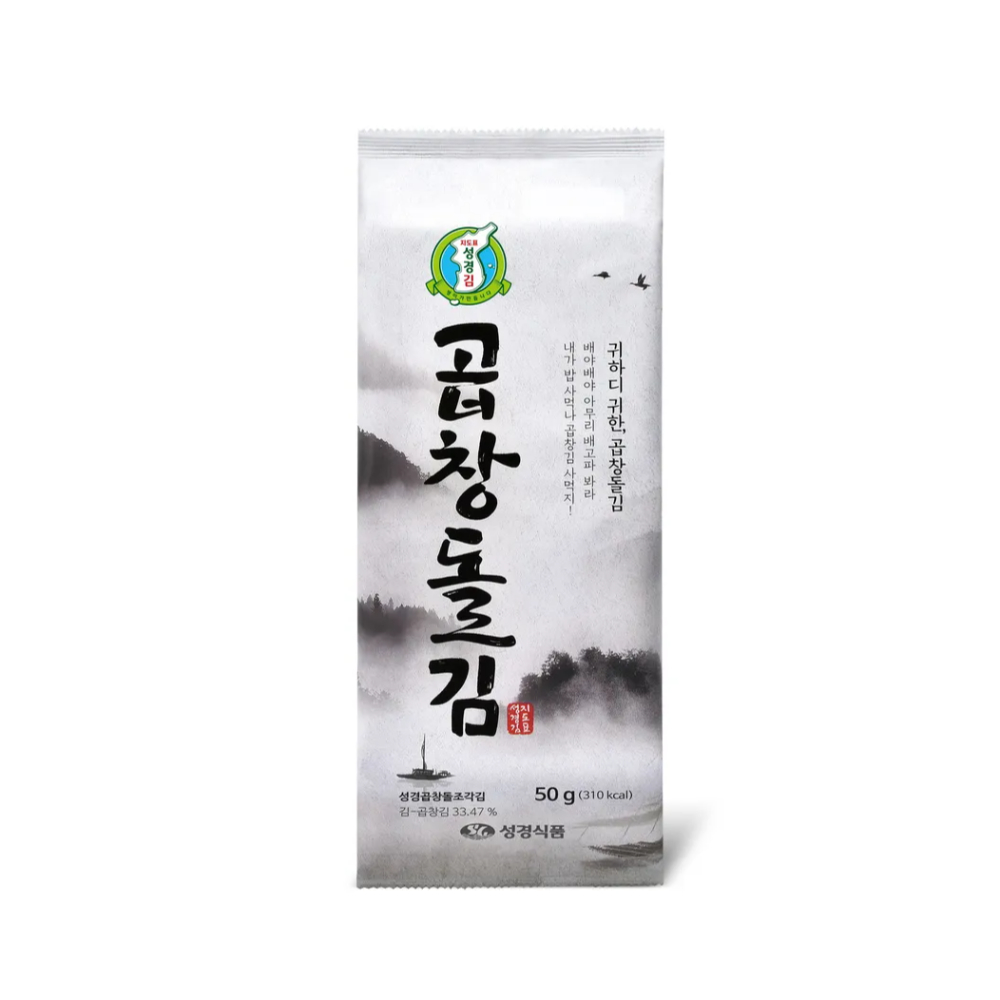[성경김본사] 프리미엄 곱창돌김 도시락김(60매) 50g, 10개 : 주식회사 성경식품