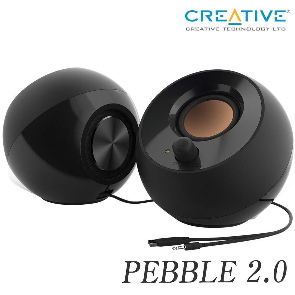 Creative 크리에이티브 페블 PEBBLE 2.0 BLACK 고출력 스피커 블랙 : 주식회사 인스토어