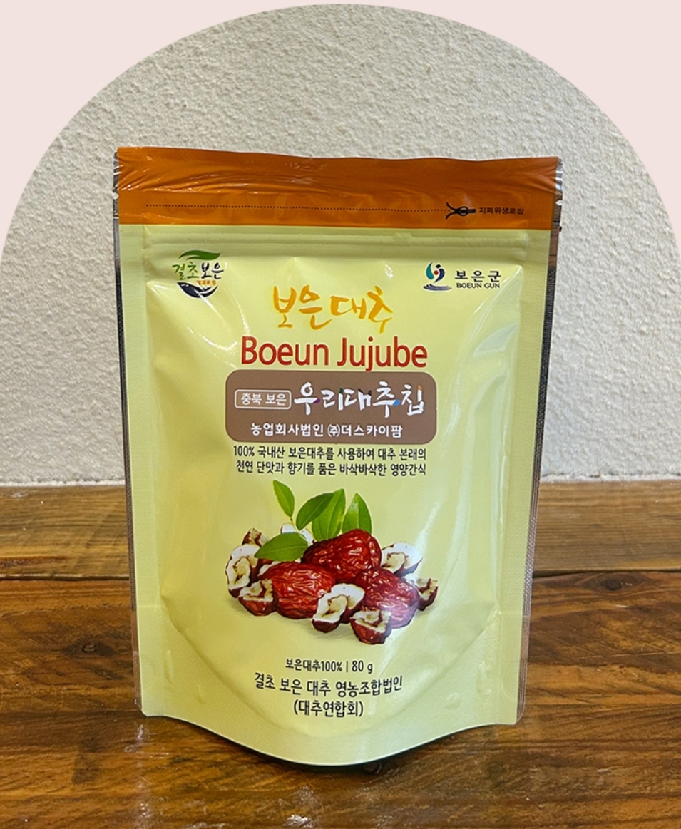 보은황토 대추칩 대추효능 건대추 우리대추농원  80g : 우리대추농원