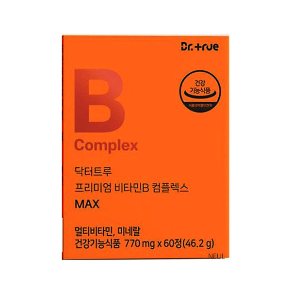 닥터트루 프리미엄 비타민B 컴플렉스 맥스 770mg x 60정 : 헬씨스타트