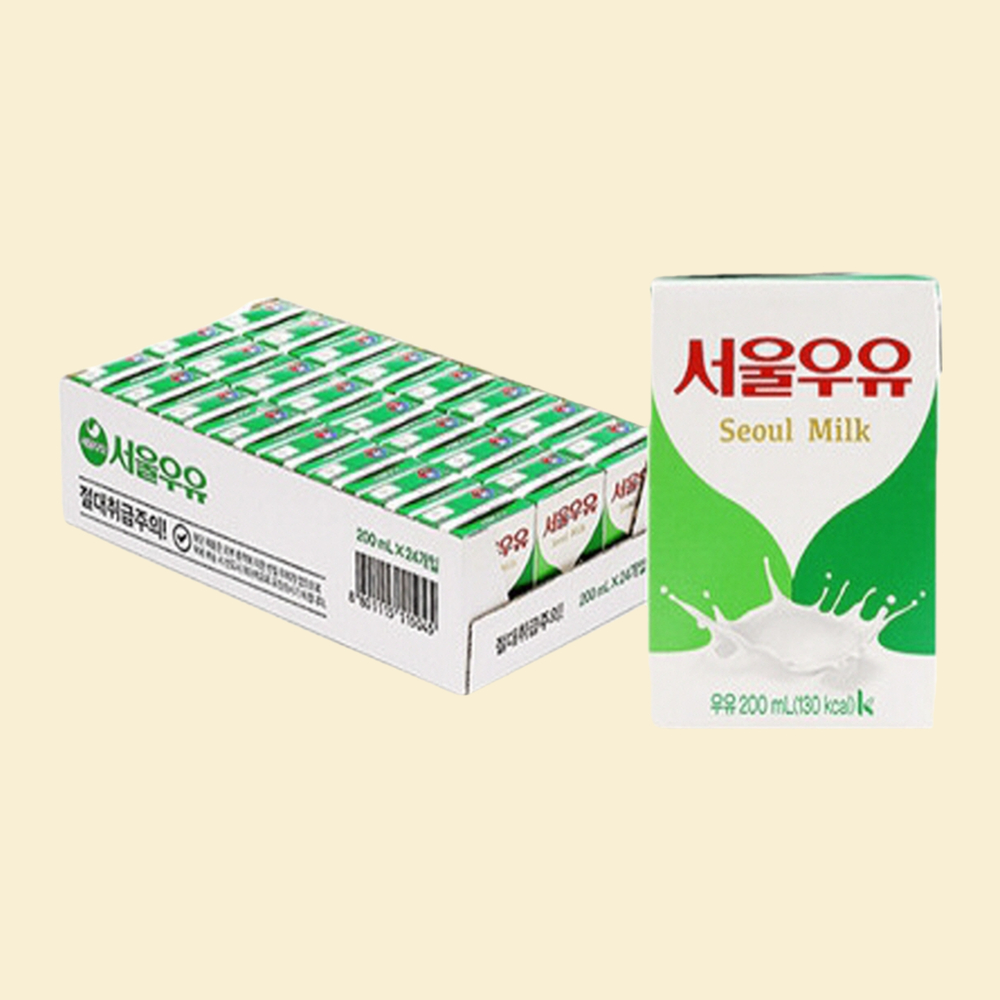 서울우유 흰멸균우유 200ML 24개세트 단체급식 아이들간식 : 우유청년