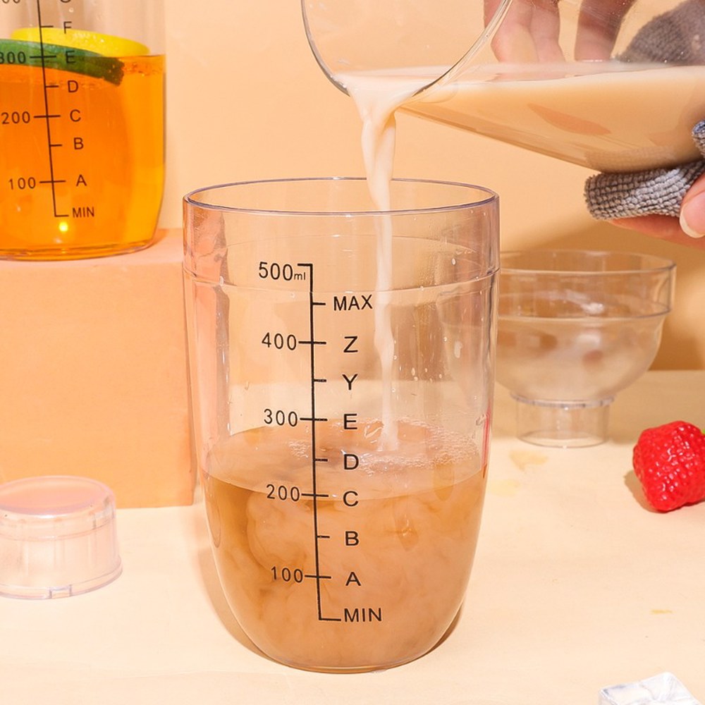 쉐이커칵테일 콜드 칵테일 병 바 셰이크 플라스틱 기구 저울 투명 컵 포함 도구 700ml : 황금코알라