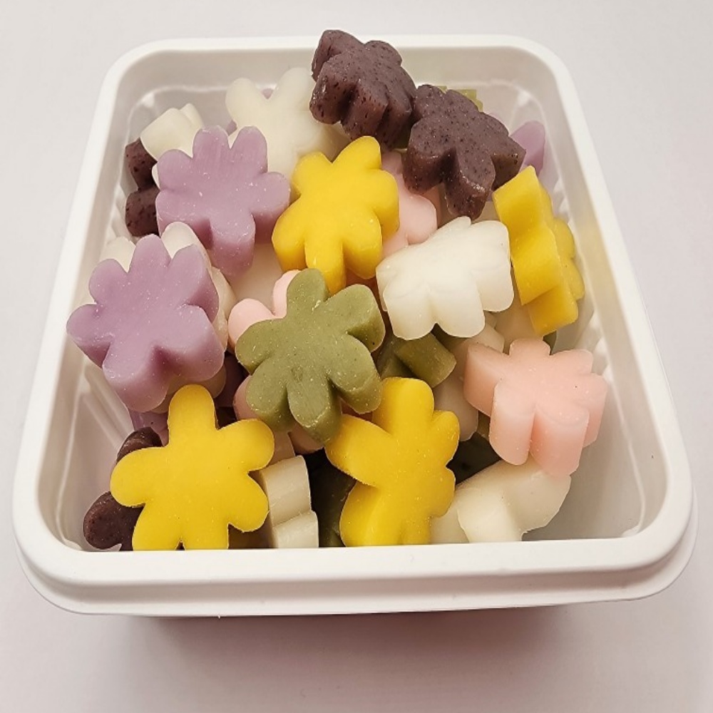 오색 꽃 떡국떡 무지개 꽃 모양 150g x 5세트 : 백세건강선물