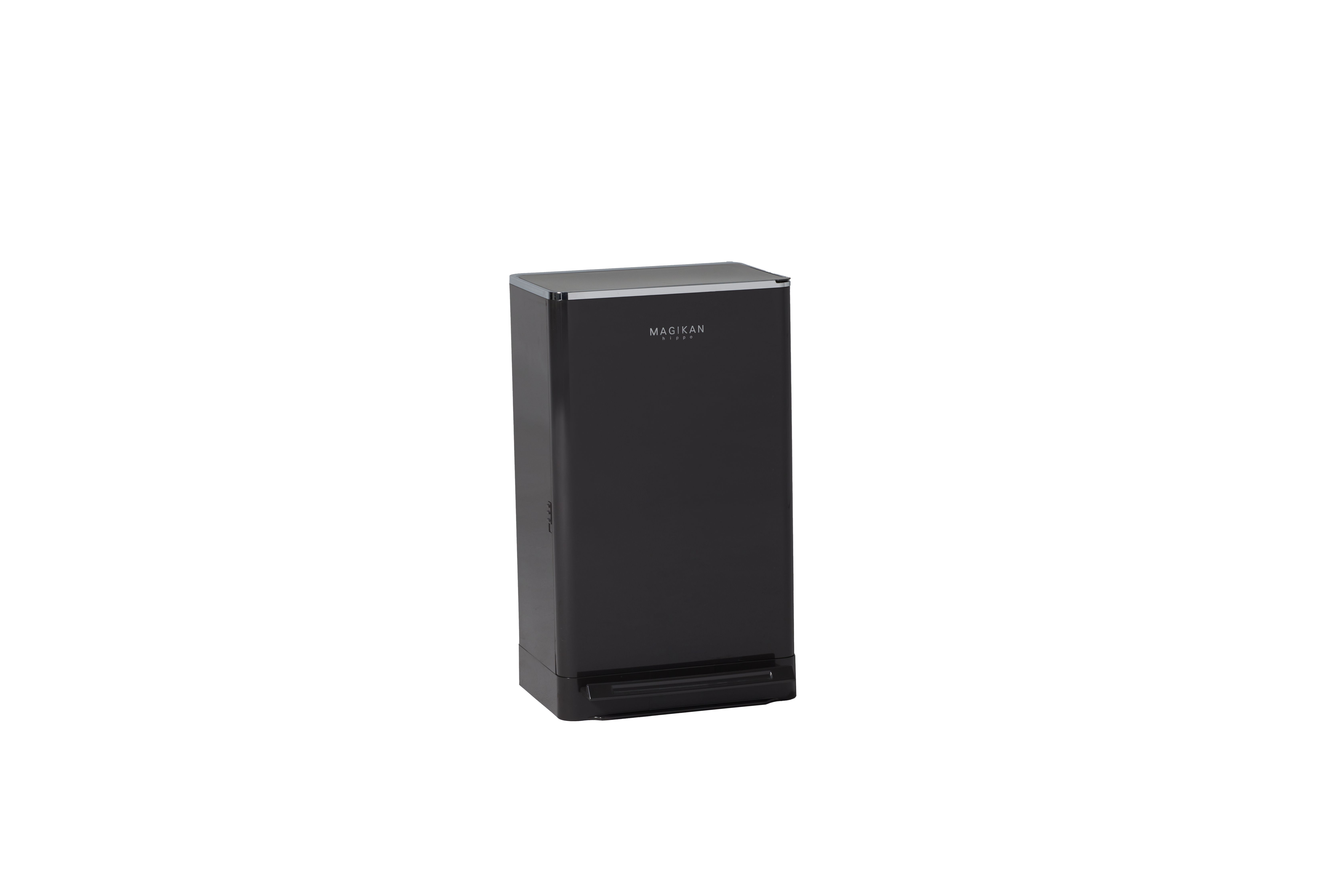 [매직캔] 휴지통 히포 화이트 크롬 MH250WCR(21L) MH280WCR (27) 듀얼오픈 쓰레기통 : 매직캔