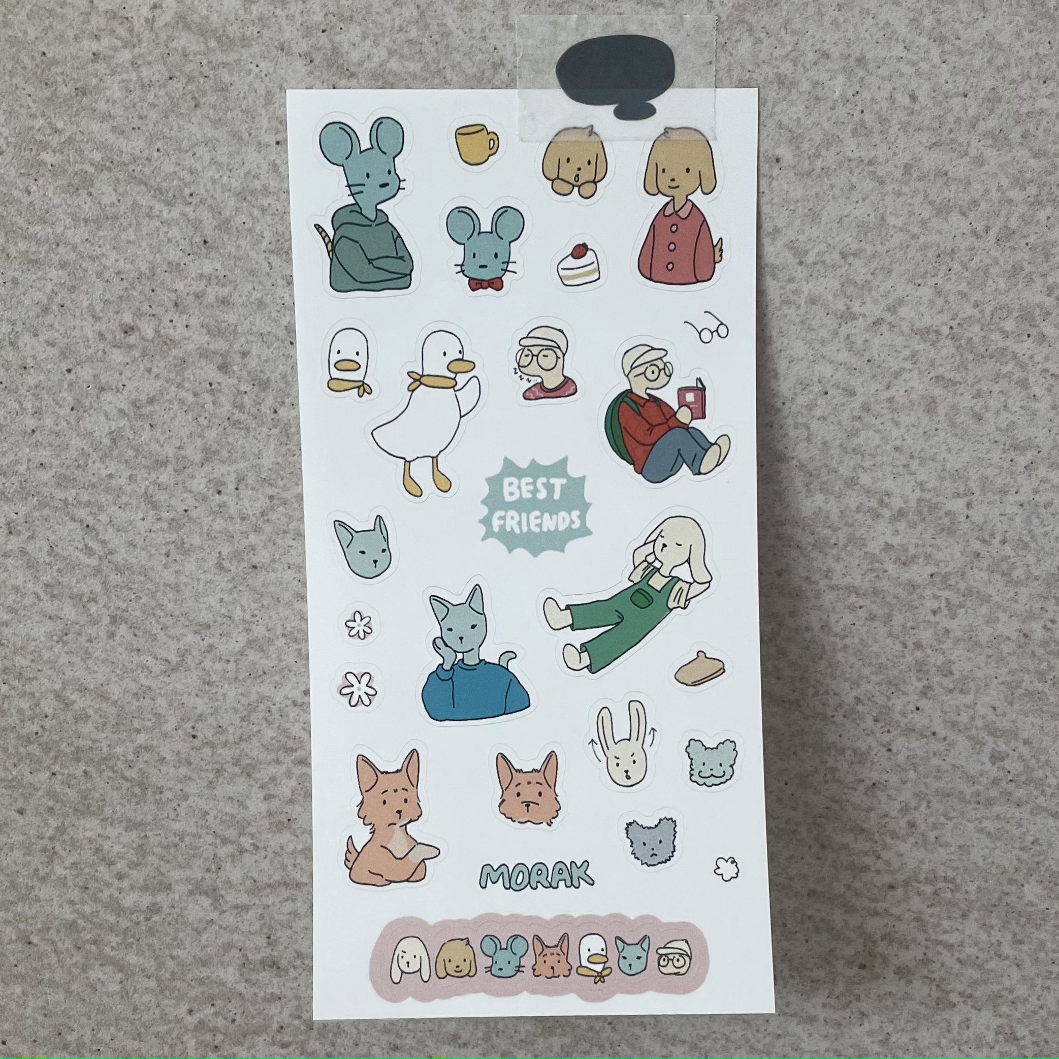 Best Friends Sticker : 모락스튜디오 Morak