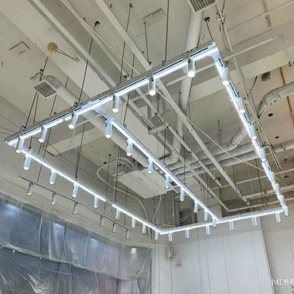 LED 인테리어 원통형 셀프 주방 조명 과일점 행거 공업풍포 사등 L 매장 레일등 2.5x2.5 패키지+30W 램프 12+레일 : 마켓 에스