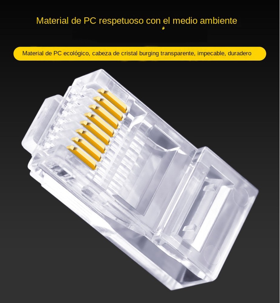 RJ 45 모듈러 잭 네트워크 커넥터 UTP Cat5 Cat5e Cat6 케이블 크리스탈 헤드 8 핀 RJ45 100 : 분당플렉스20