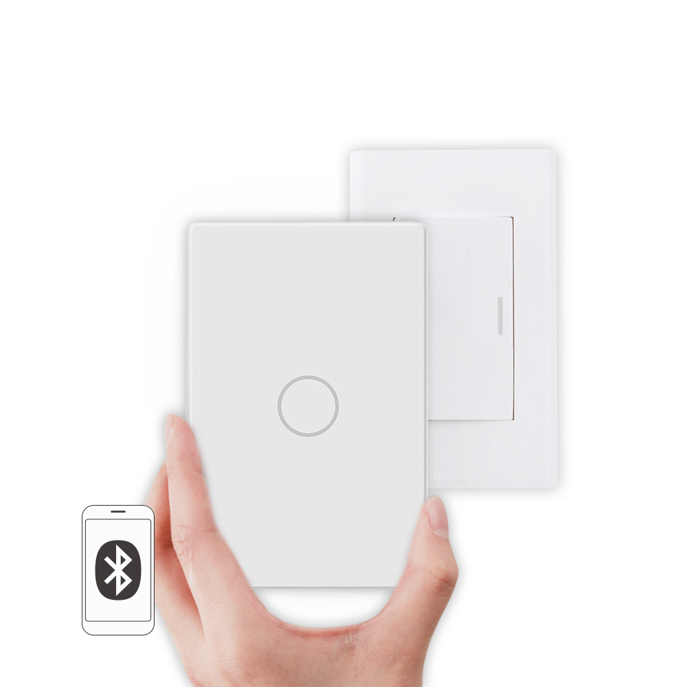 가시안 스마트 스위치 1구 블루투스 IoT 인테리어 자동 터치 부착형 커버 스위처 : 가시안 본사