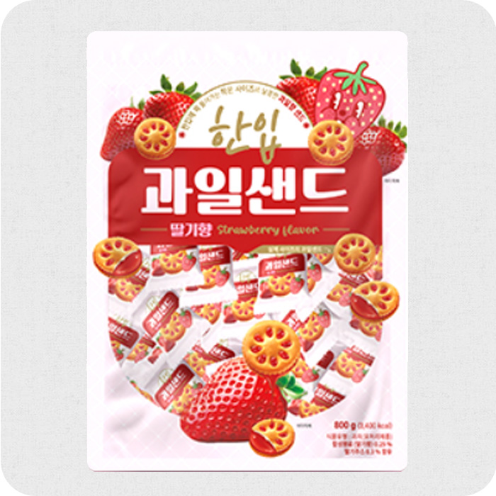 한입 과일샌드 딸기맛 800g (약135개입) : 머깨비