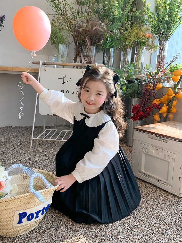 여아 원피스 드레스 공주 유아 화동 아기 겨울 니트 생일 촬영 입학 졸업 스쿨룩 3살 : 도도주니어