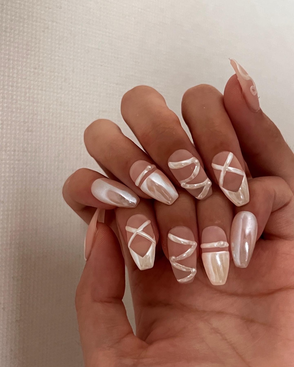 [수제네일팁] 화이트 토슈즈 : 쭈네일 JJUUU Nail