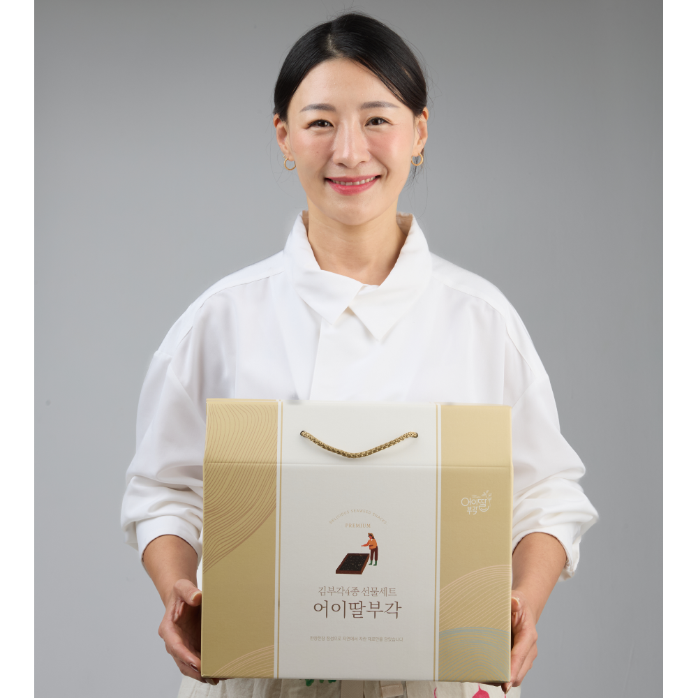 어이딸 4가지맛 김부각 선물세트(소,5개입) 명절선물 부모님선물 가족간식 마른반찬 : 어이딸 부각