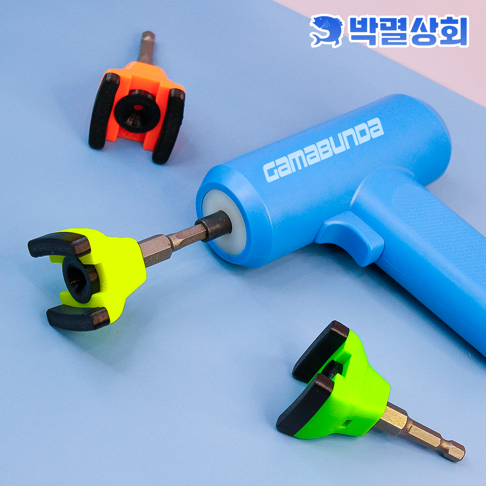 갑오징어 채비회수기 세트 무선 전동드릴 + 박멸상회 삐빅 라인감기 릴감기 블랙 + P2 : 두꺼비낚시