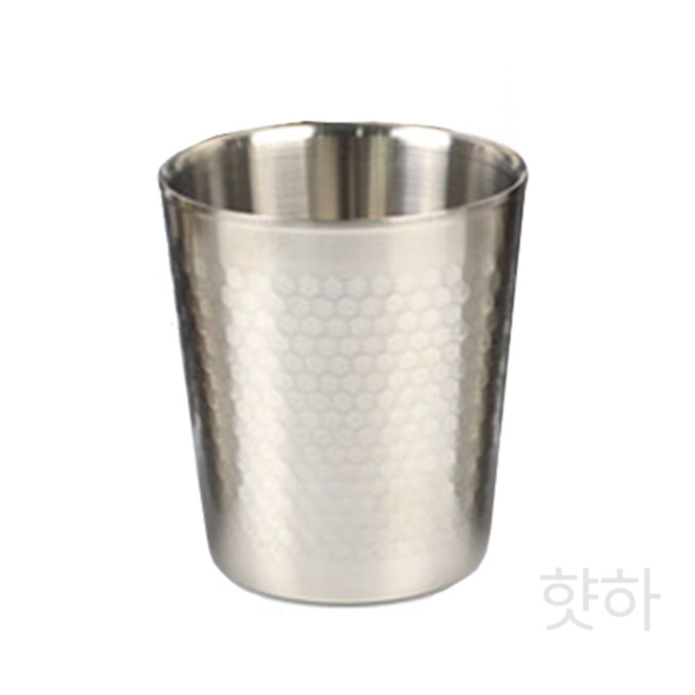 벌집진공 이중스텐 쥬스컵 소 280ml 식당 물컵 스테인리스 이중 : 햣하
