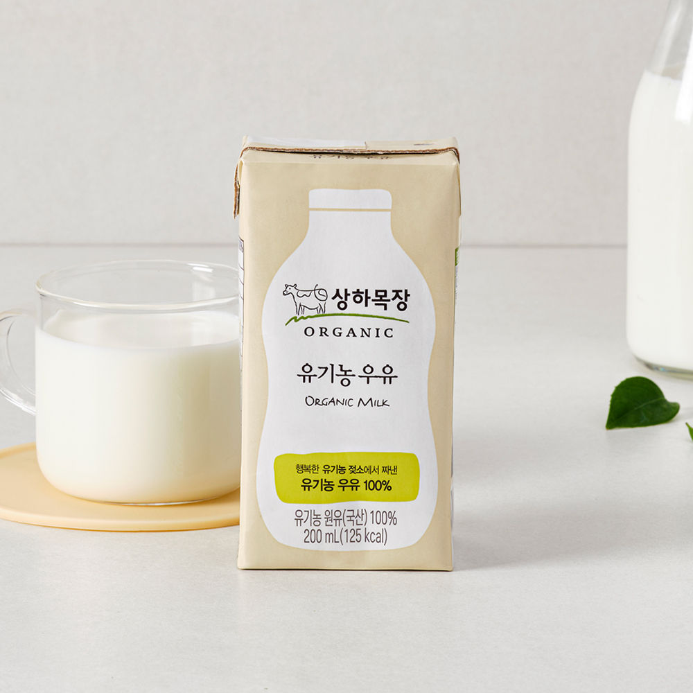 매일유업 상하목장 유기농 우유 상하우유 아기 우유 200ml, 48개 : 마켓더지룩
