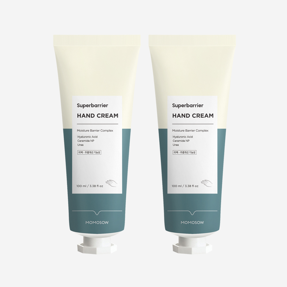 모모쏘우 슈퍼배리어 핸드크림 / 주름개선 미백기능성 푸르티 플로랄 우디, 100ml, 2개 : 쓰리피치