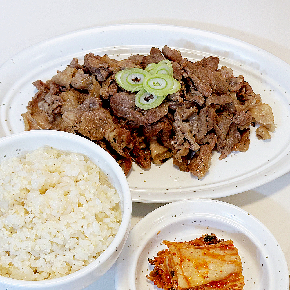[무료배송] [수원맛집] 석쇠불고기 수제 직화불고기 기사식당 돼지불백 제육볶음 간장3+고추장2, 300g, 5개 : 오케이플레이트