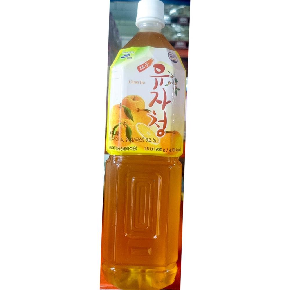 유자 데님 청솔 1.5l 식자재 업소용 식재료 식당용 대용량 단체 급식용 : 바르다푸드몰