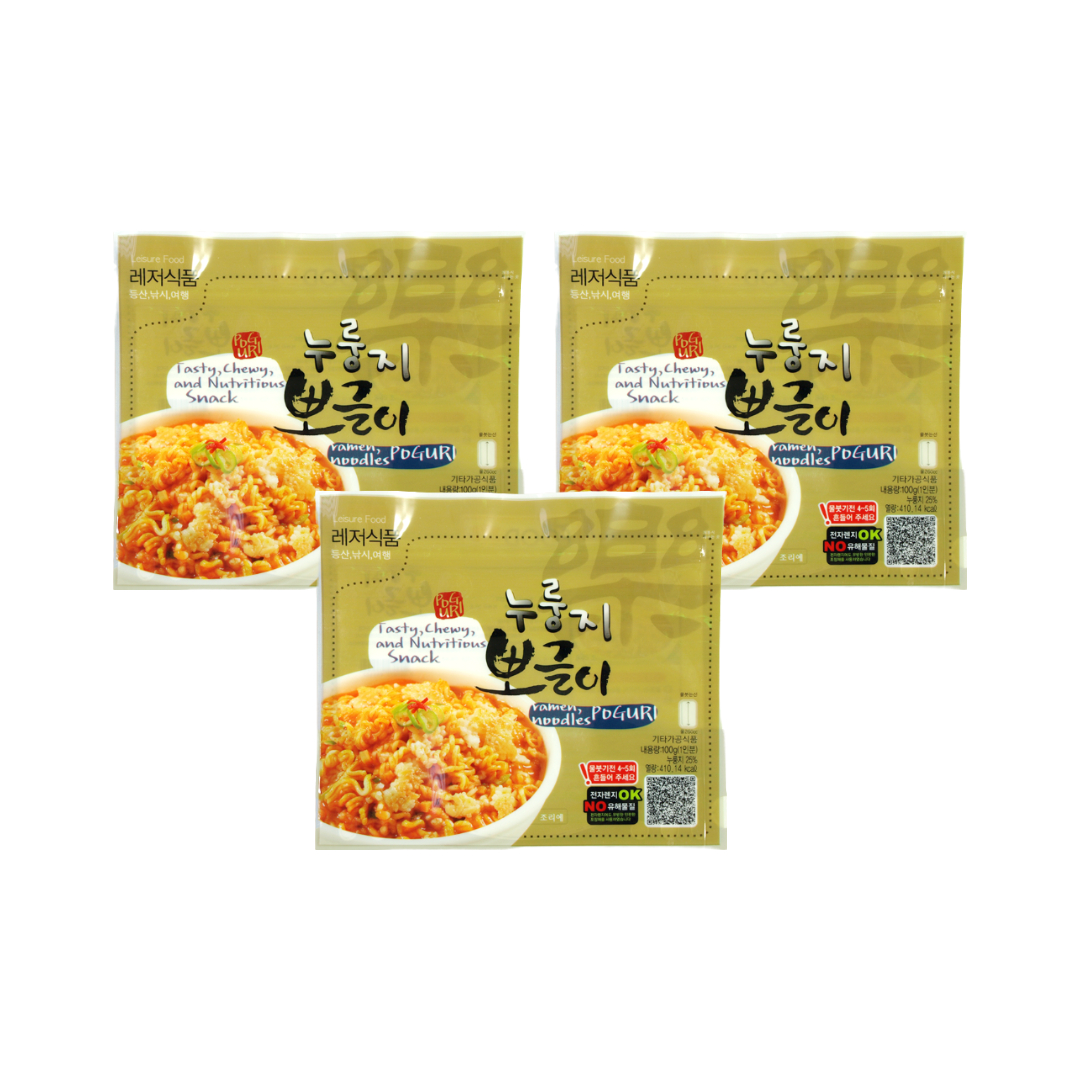 전투식량 비상식량 누룽지 뽀글이 100g, 3개 : 토탈세이프