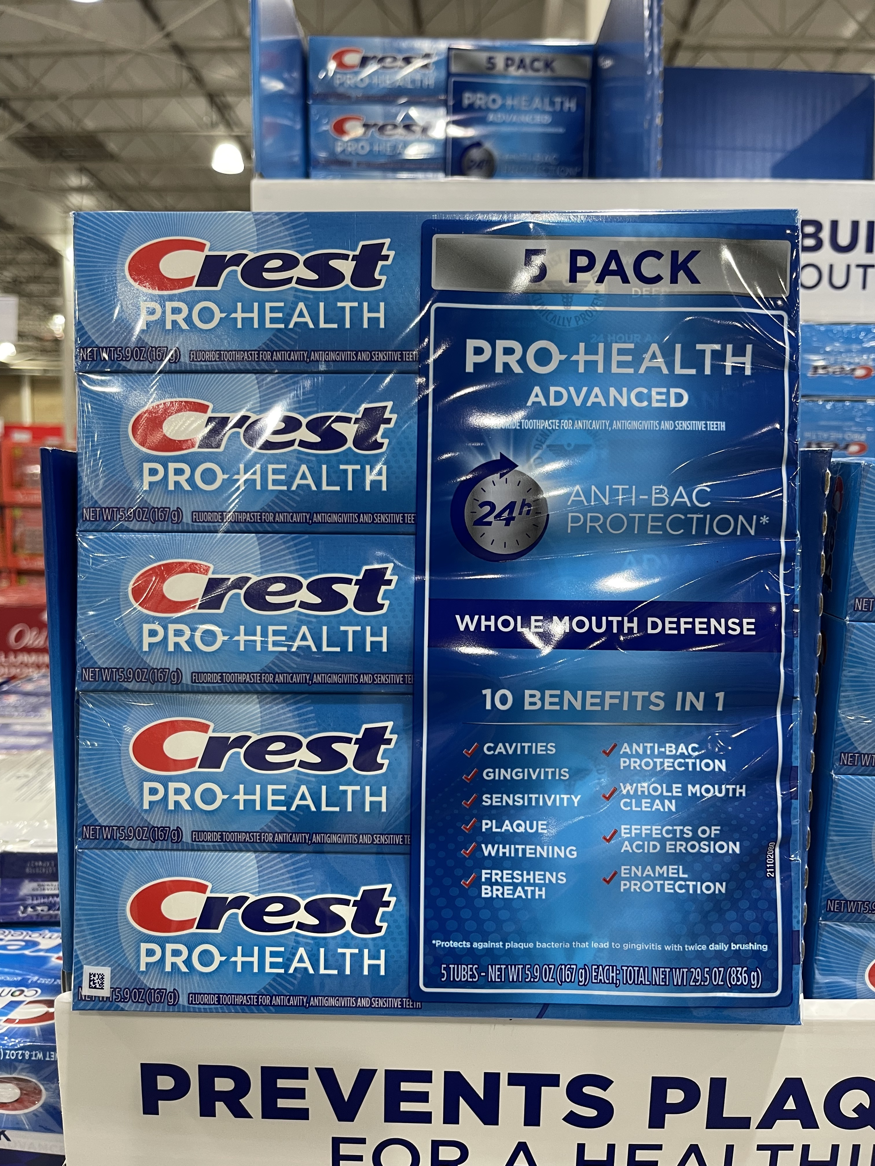 피앤지 크레스트 프로 헬스 어드밴스 치약 167g x 5개입 : 케이 다운타운