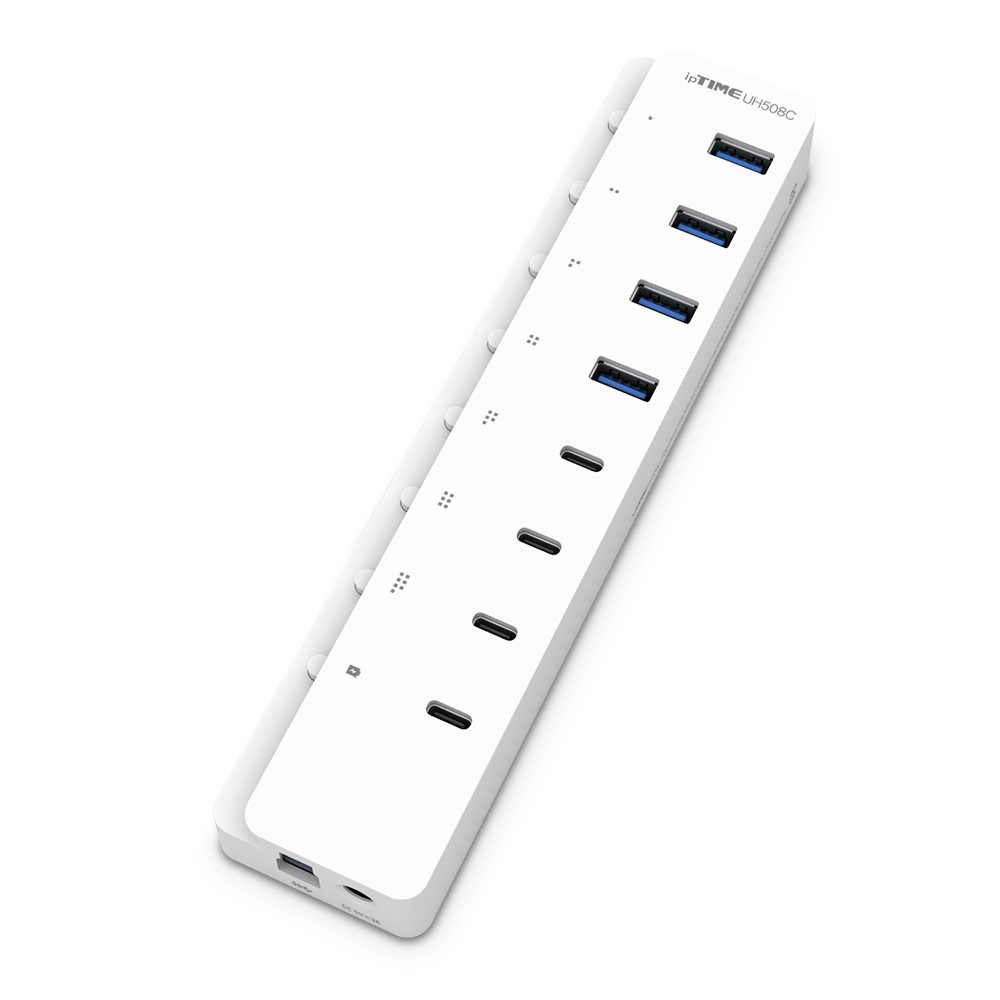데스크탑 유전원USB허브 C타입멀티허브 노트북 USB 확장 독 (UH508C) : 아이티램