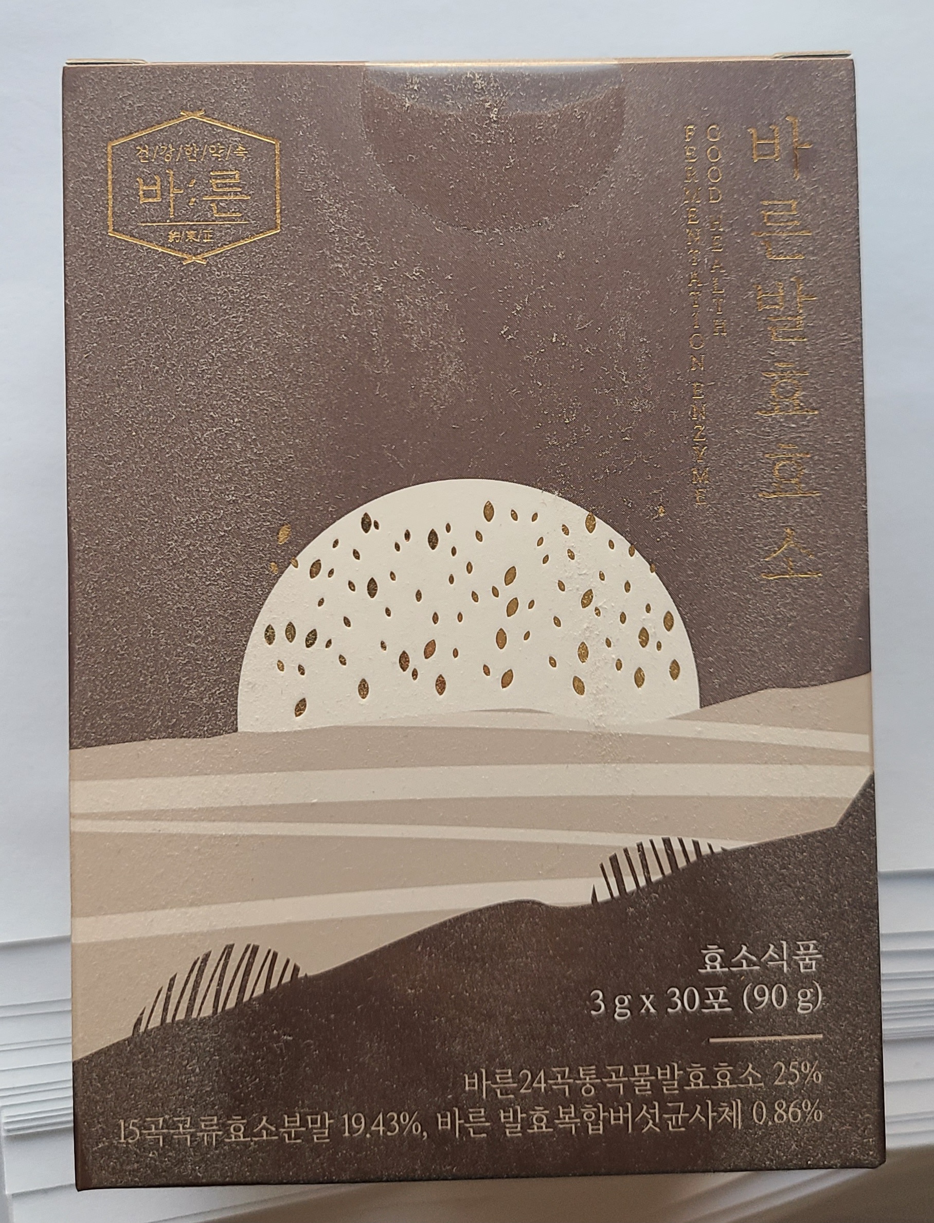 바른 발효 효소 100% 국내산 통곡물 효소식품 3g x 30포 : 헬씨스타트