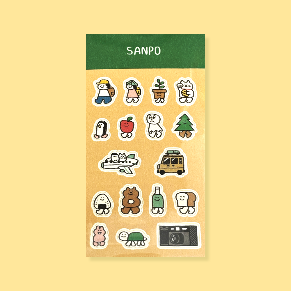 [고마쭈]  산뽀 2 스티커 : 그리다 유리알유희