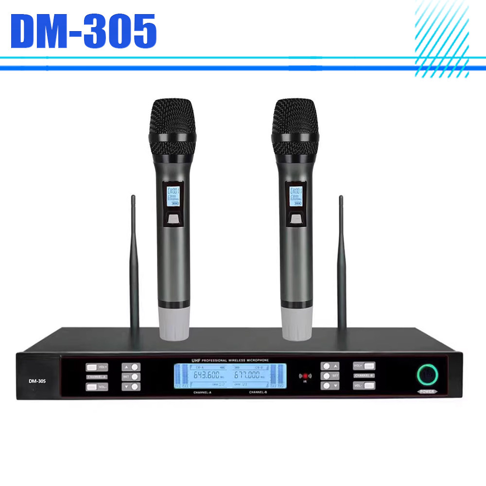 SHURE DM-305 무선 마이크, 1 대 2 무선 U 밴드 FM 마이크 : 클린상가