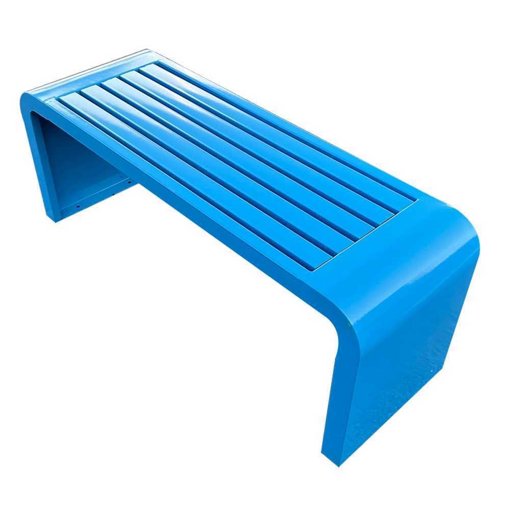야외용벤치의자 공원의자 테라스 1개 벤치 철제 마당 카페 1. 180X40X45CM(블루) : 에뜨네