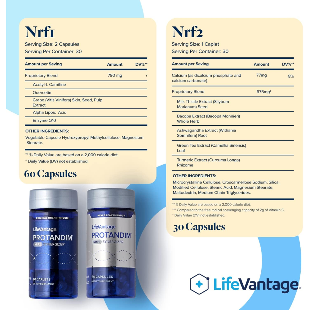 라이프밴티지 프로탄딤 NRF1+NRF2 시너자이저 60캡슐 : 렌고쿠