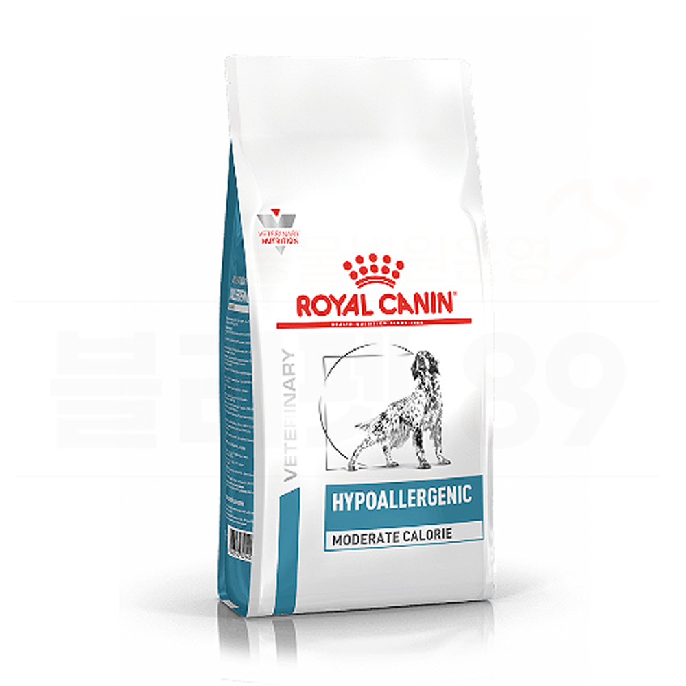 [로얄캐닌] 반려견 식이알러지 독 하이포알러제닉 모더레이트 칼로리 1.5kg DOG HYPOALLERGENIC MODERATE CALORIE 과체중 : 블리펫89