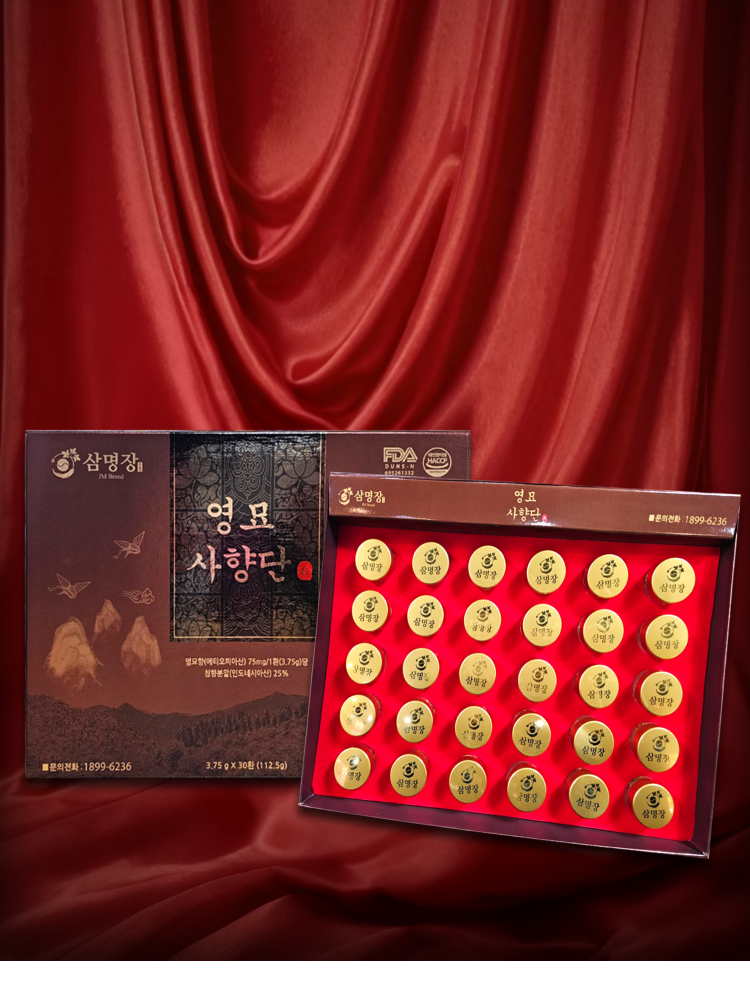 삼명장 영묘사향단 3.75g x 30환 : 삼 명 장