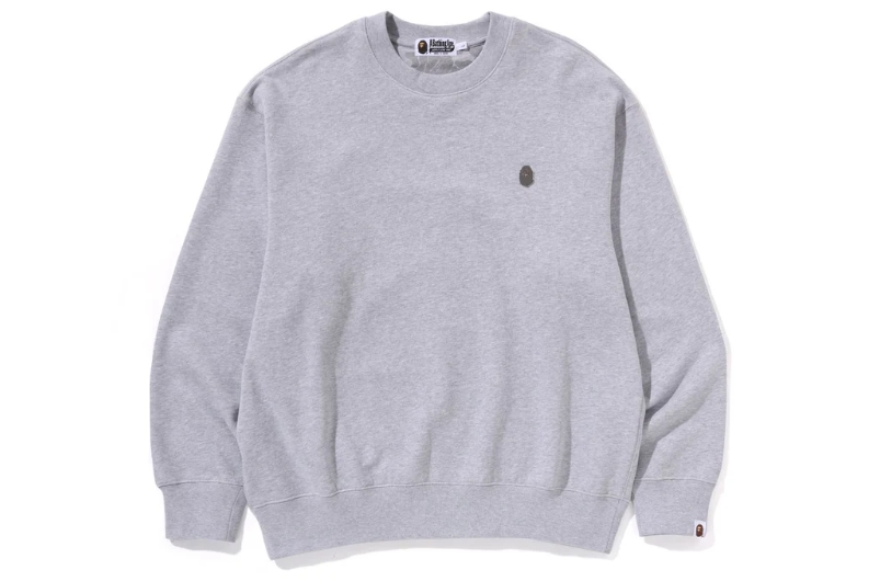[베이프정품] 베이프 원 포인트 릴렉스드 핏 크루넥 스웻셔츠 맨투맨 BAPE ONE POINT RELAX FIT CREWNECK SWEATSHIRT : 재팬베이프스토어