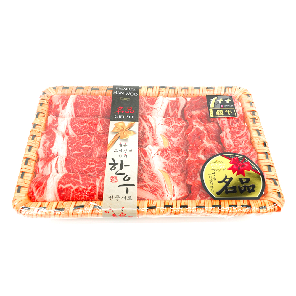 부산 투뿔 한우선물세트A 구이용 고기생각 2-2.5kg 꽃등심 갈비살 제비추리 : 고기생각