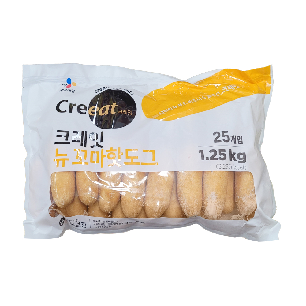 CJ 크레잇 뉴 꼬마핫도그 1.25kg (50gX25개) (8801392108365) : 서울서남부농협하나로마트