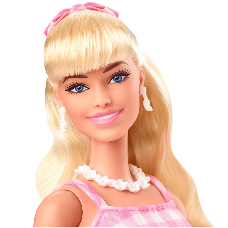 마텔(MATTEL) 바비(Barbie) 영화 바비 깅엄 드레스 갈아입히기 인형 돌 3세 HPJ96 : 요로즈토끼