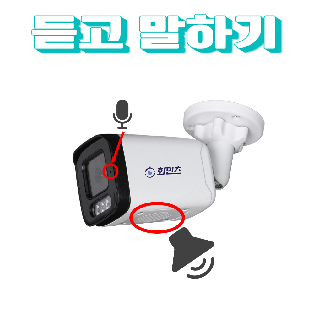 화인츠 400만 CCTV IP 카메라 현관 네트워크 실외 풀컬러 마이크 스피커 메탈바디 : 화인츠 참좋은몰